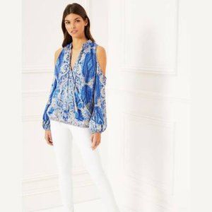 Next Women's Paisley Print Cold Shoulder Boho Blouse Top